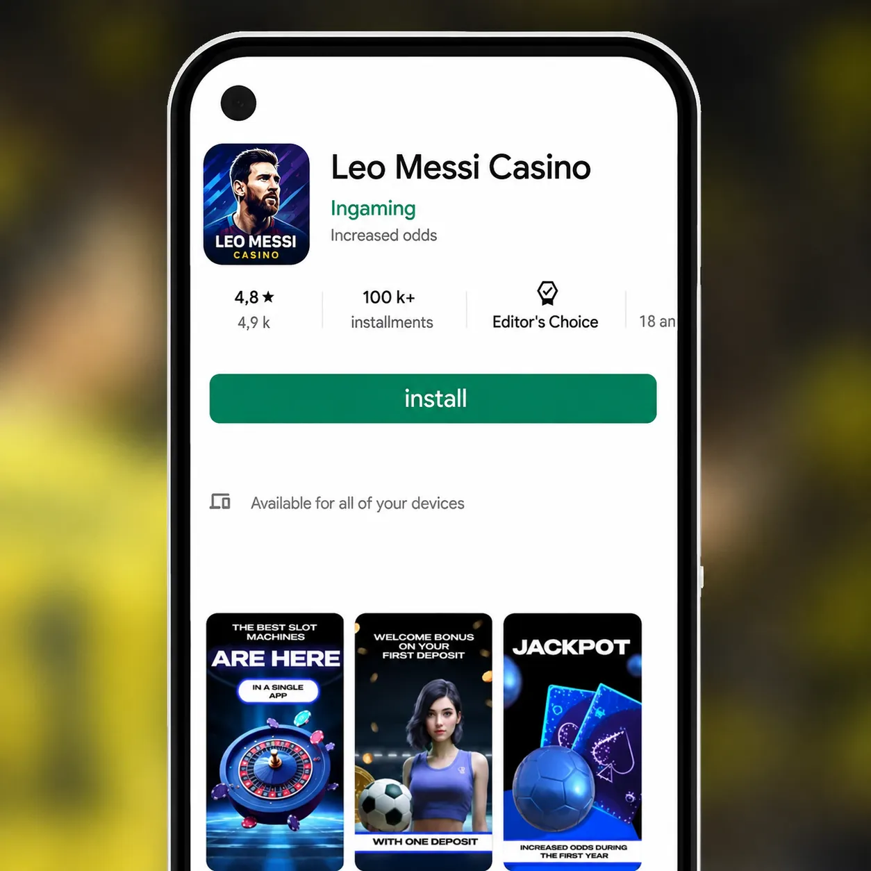 Messi Casino Mobile App for Android and iOS
